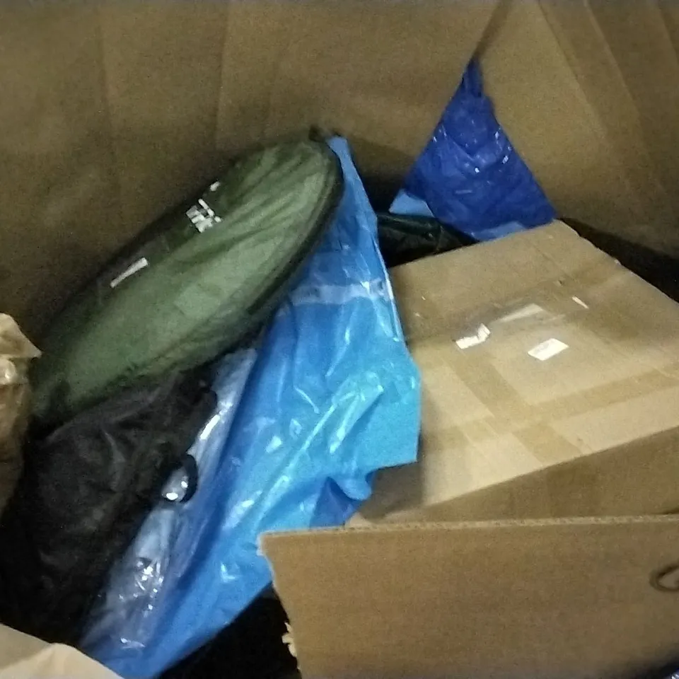 PALLET OF ASSORTED ITEMS INCLUDING A VAX SPOT WASH DUO , POP UP TENT , STACKABLE STORAGE BOXES , BAT WIGS 