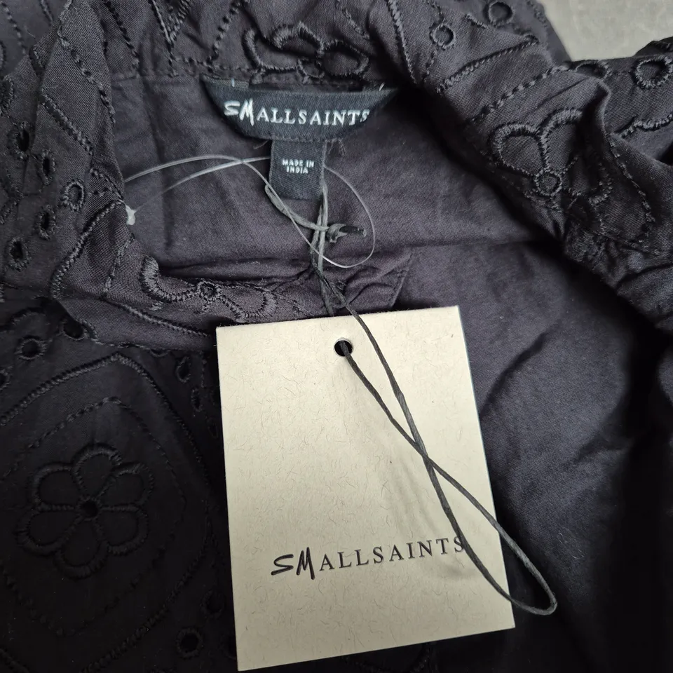 ALLSAINTS SMALL SAINTS KIDS 2PCE SET - BLACK EYELET LACE EMBROIDERY, 12-13 YRS