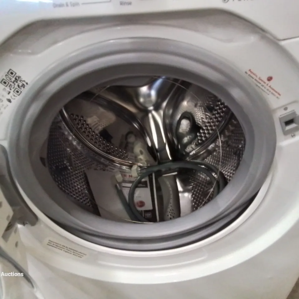 HOOVER H-WASH 300 H3WS69TAMCE FREESTANDING WASHING MACHINE, CHROME DOOR, WIFI CONNECTED, 9 KG LOAD, 1600 RPM, WHITE