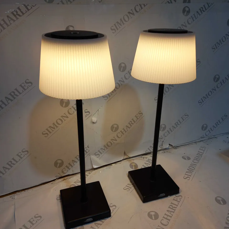 SFIXX SET OF 2 INDOOR OUTDOOR TOUCH TABLE LIGHTS BLACK