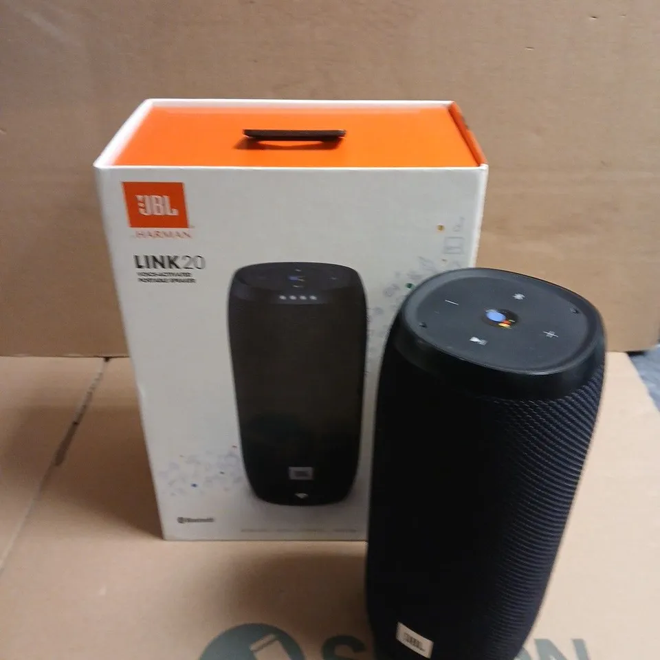 JBL LINK 20 VOICE-ACTIVATED PORTABLE SPEAKER IN BLACK 