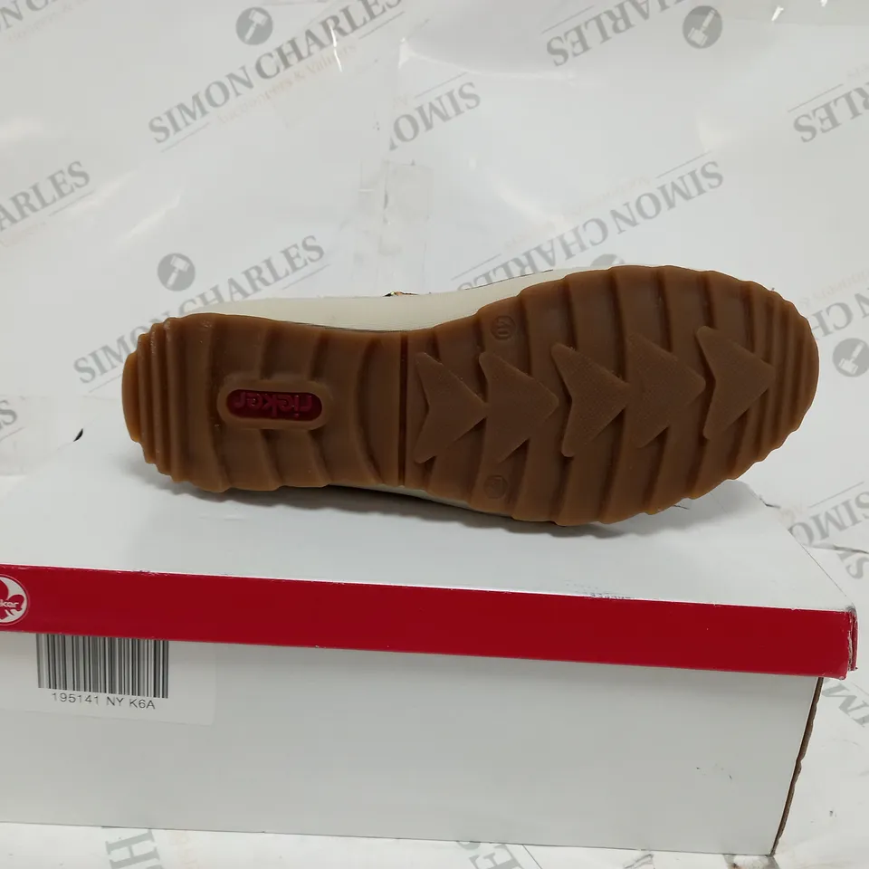 BOXED RIEKER CHELSEA BOOTS, NAVY - SIZE 6.5