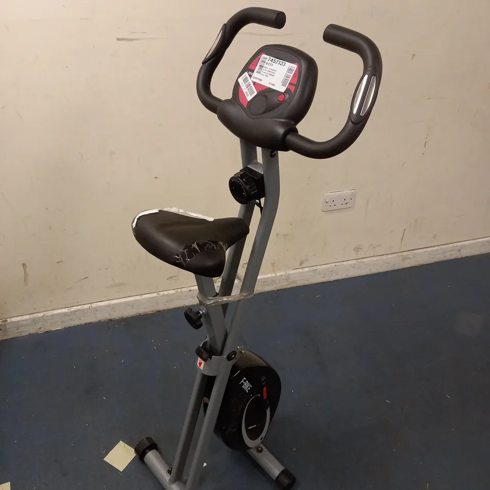 ULTRASPORT FOLDABLE EXERCISE BIKE WITH HAND PULSE SENSORS - BLACK AND SILVER - COLLECTION ONLY
