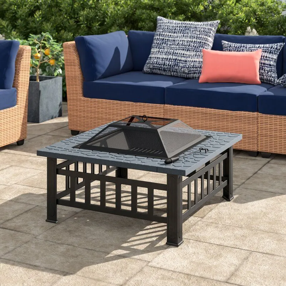 BOXED KISTLER STEEL WOOD BURNING FIRE PIT