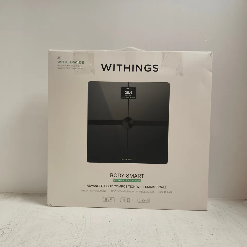 WITHINGS BODY SMART ADVANCED BODY COMPOSITION WI‑FI SCALE – BOXED