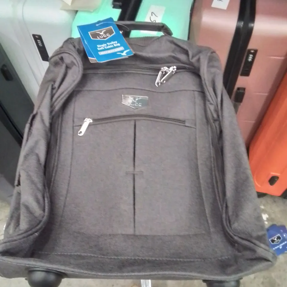 LUGG SINGLE TROLLEY SOFT CABIN BAG GREY