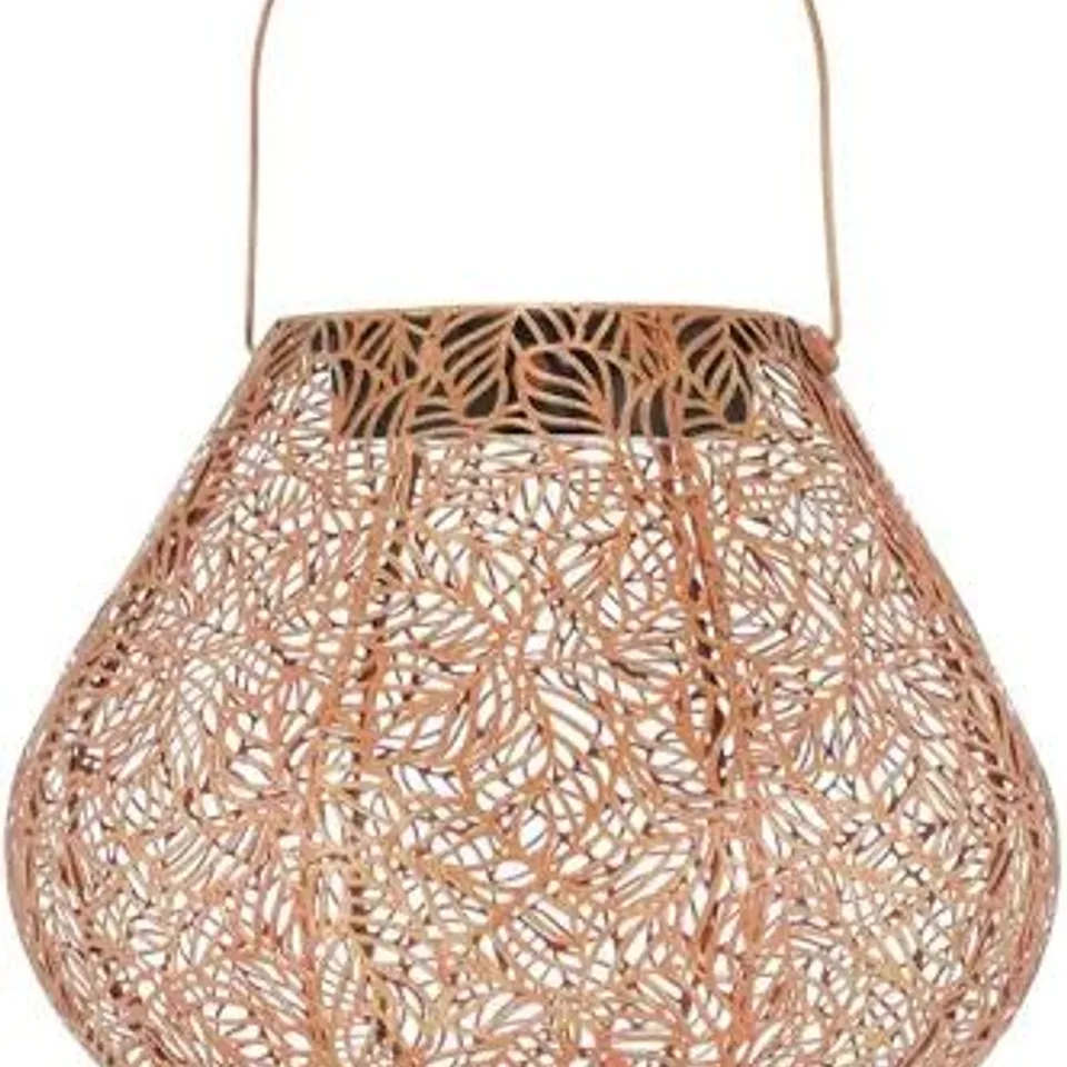 GARDEN REFLECTIONS 28CM FRETWORK SOLAR LANTERN