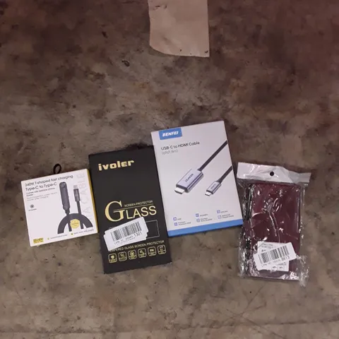 PALLET OF ASSORTED HOUSEHOLD GOODS AND PRODUCT TO INCLUDE; USB-C TO HDMI, 240W D-4SHAPED FAST CHARGING TYPE C TO TYPE C, SCREEN PROTECTOR GLASS, PHONE CASE ETC