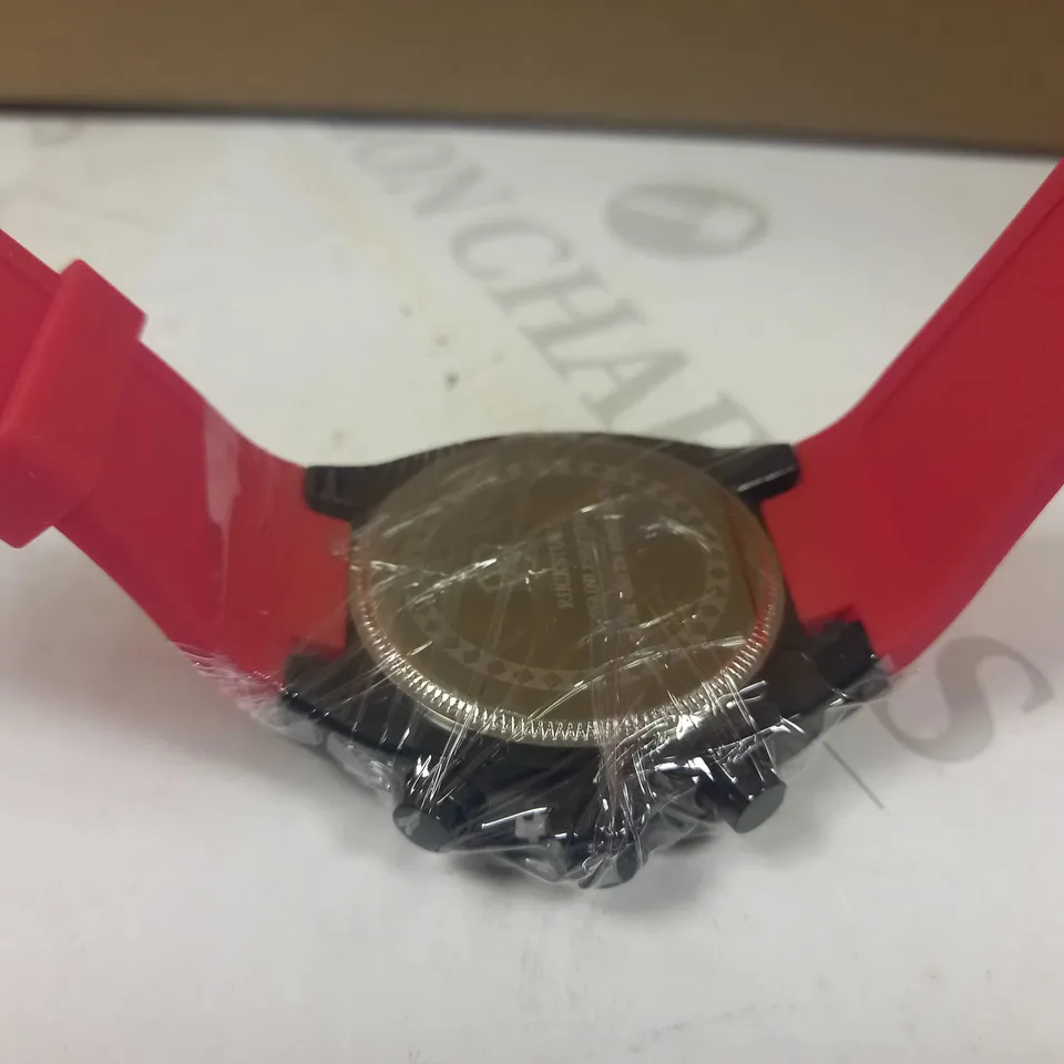 RUCKSTUHL CHRONOGRAPH STYLE RUBBER STRAP WATCH RRP £560