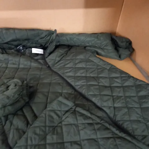 DOROTHY PERKINS CURVE A-LINE PADDED COAT IN KHAKI - XXL