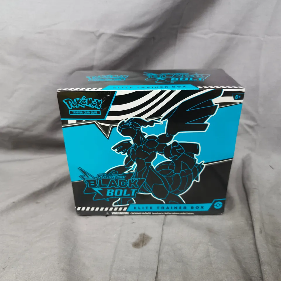 BOXED AND SEALED POKÉMON SCARLET & VIOLET BLACK BOLT TRADING CARD GAME ELITE TRAINER BOX