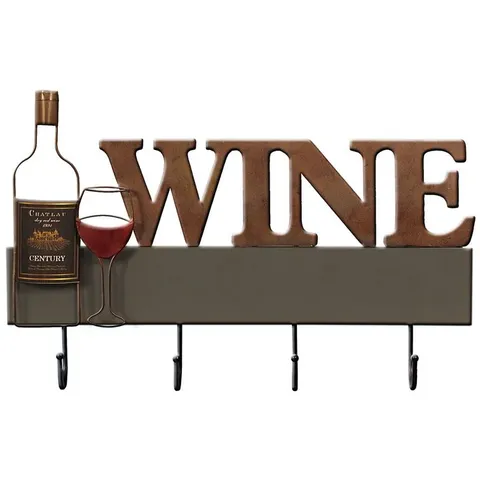 BOXED ABBEY COTTONWOOD WINE COAT RACK