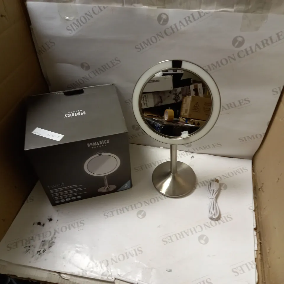 BOXED HOMEDICS BEAUTY TWIST ILLUMINATED BEAUTY MIRROR