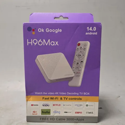 BOXED OK GOOGLE H96MAX TV BOX