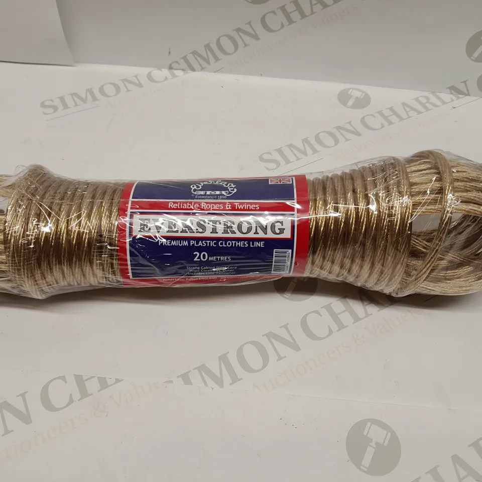 SEVEN BRAND NEW EVERSTRONG PREMIUM PLASTIC CLOTHES LINE 20 METRES