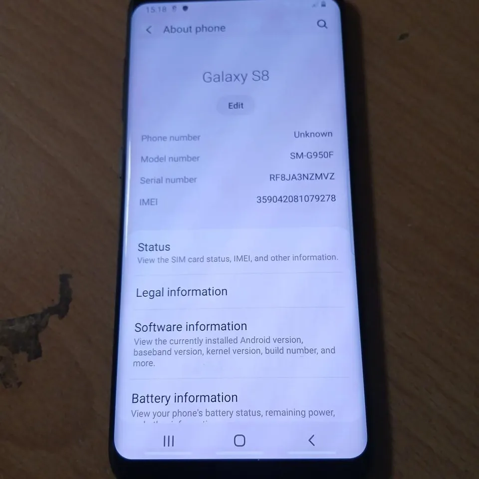 SAMSUNG GALAXY S8 64GB BLACK (SM-G950F)