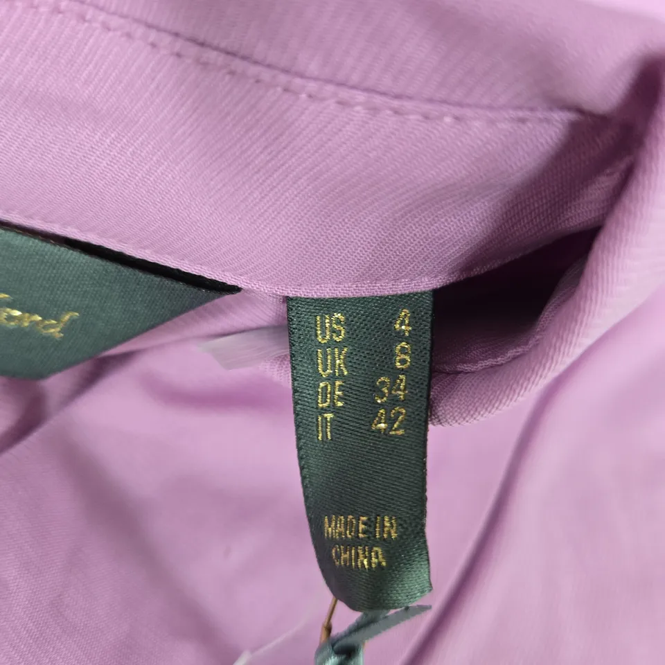 RUTH LANGSFORD PINK COTTON SHIRT – WOMEN'S UK 8 (US 4, DE 34, IT 42)