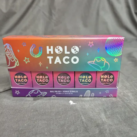 HOLO TACO 5 PIECE NAIL POLISH SET ASSORTED COLOURS