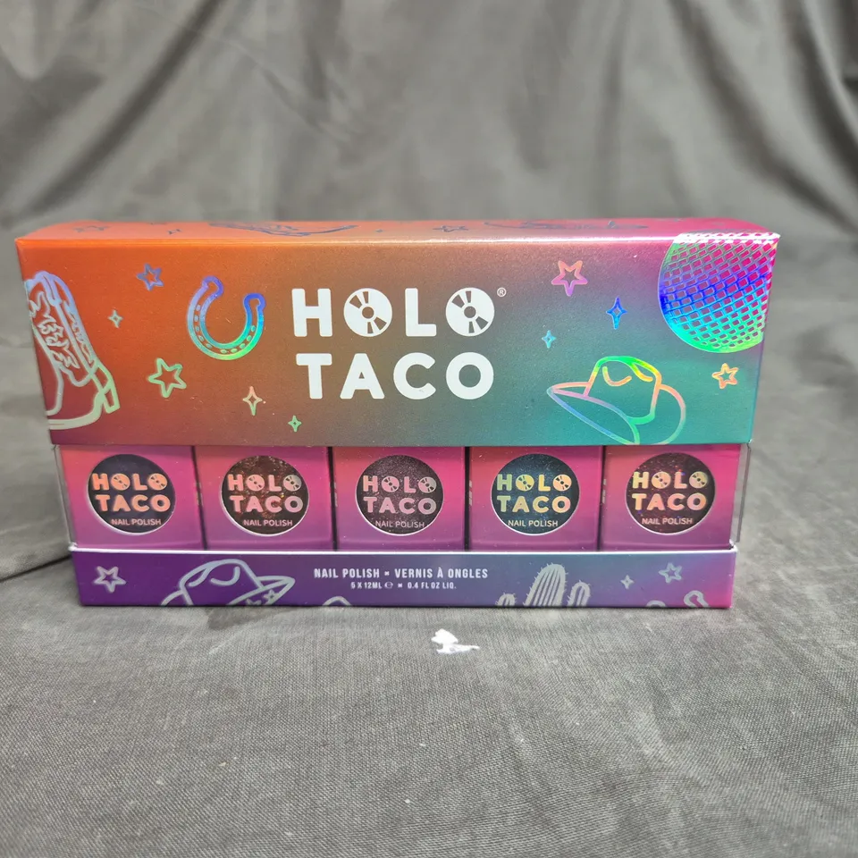 HOLO TACO 5 PIECE NAIL POLISH SET ASSORTED COLOURS
