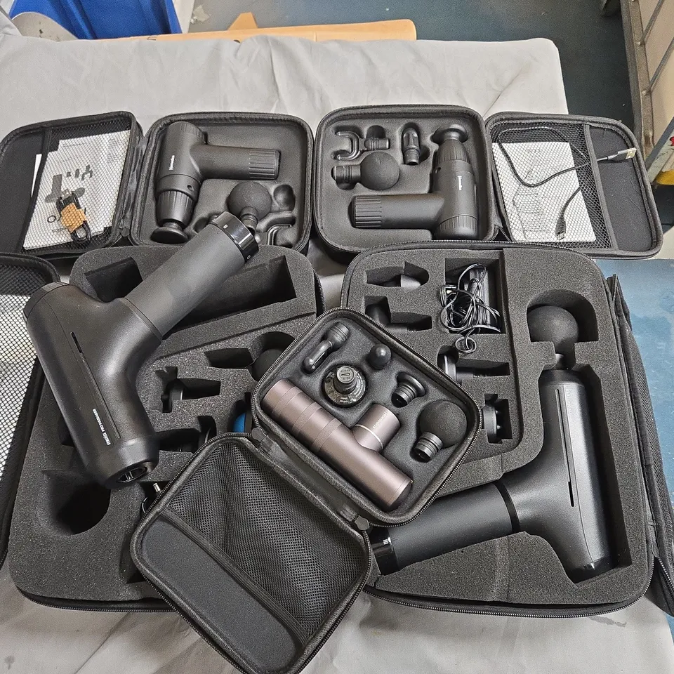 LOT OF 10 ASSORTED HOMEDICS MASSAGERS IN CARRY CASES