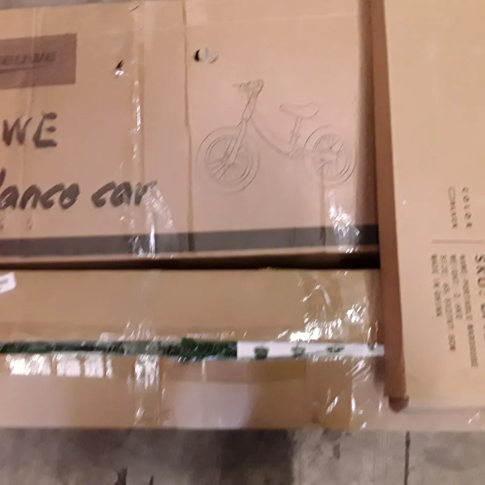 PALLET OF ASSORTED HOUSEHOLD ITEMS TO INCLUDE FOLDING EXERCISE BIKE, PORTABLE WARDROBE AND XMAS TREE