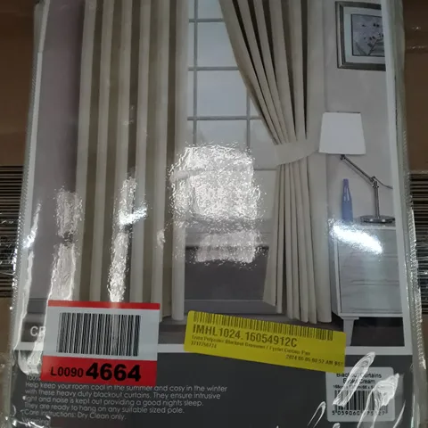 TRINA POLYESTER BLACKOUT GROMMET/EYELET CURTAIN PAIR