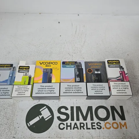 APPROXIMATELY 20 ASSORTED E-CIG PRODUCTS AND ACCESSORIES TO INCLUDE VOOPOO, ARGUS, ETC