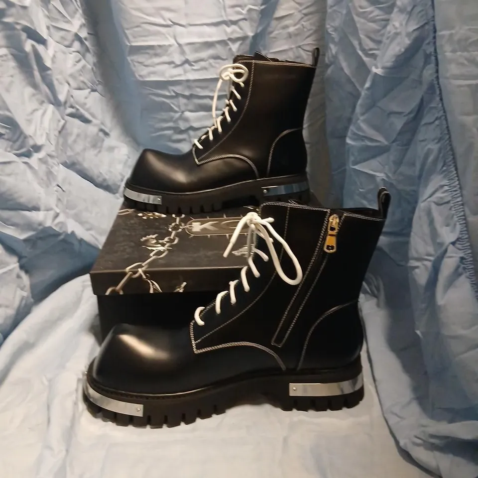 KOI NEMESOR M-CAP MEN'S CHUNKY BOOTS - SHADOW, UK 12