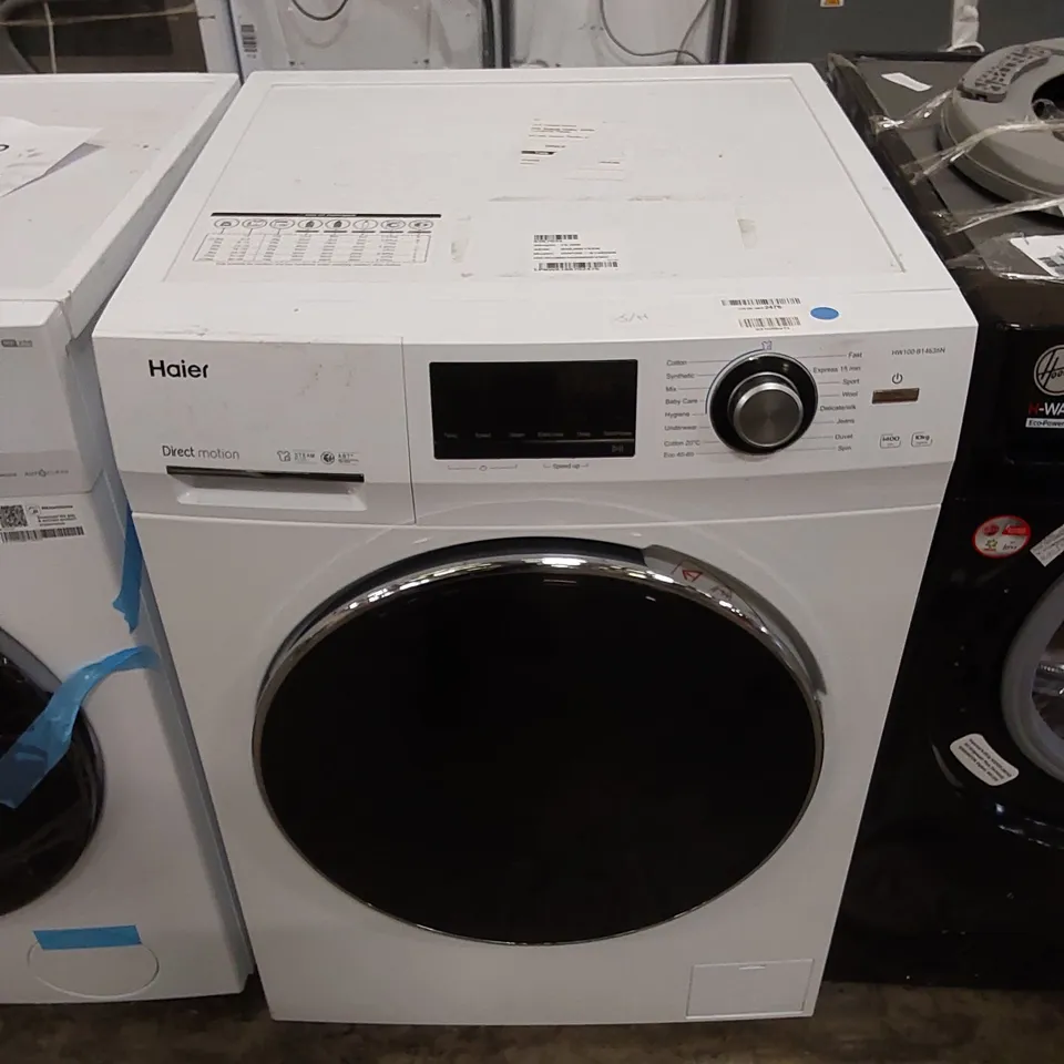 HAIER FREESTANDING 10KG 1400RPM WASHING MACHINE IN WHITE, MODEL: HW100-B14636N