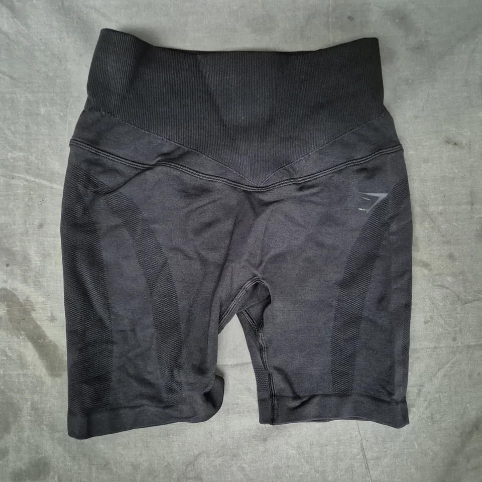 GYM SHARK ACTIVATE SEAMLESS SHORTS IN BLACK SIZE SMALL