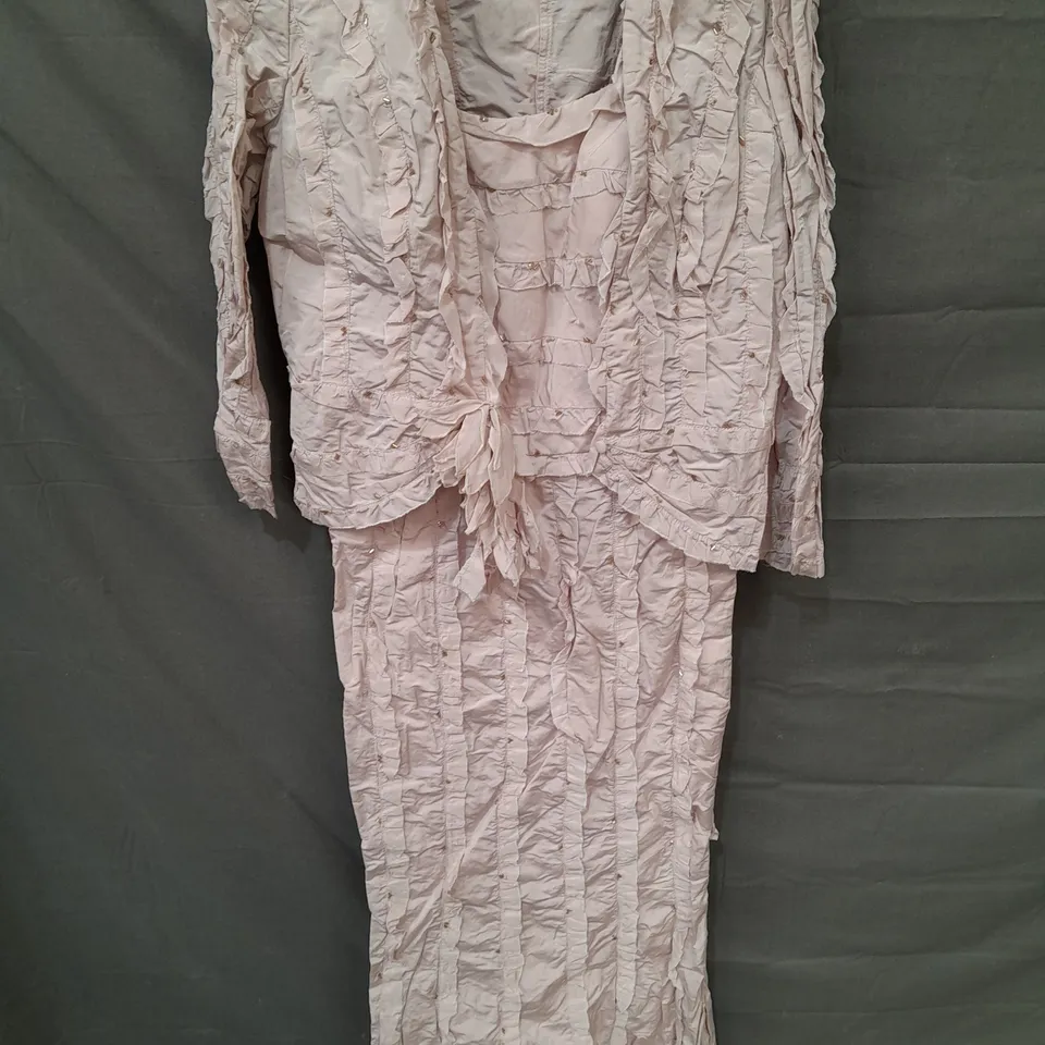 IAN STUART OCCASIONAL DRESS AND JACKET SET IN ROSE - 10