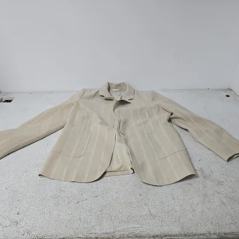 HELENE BERMAN LONDON BEIGE STRIPED BLAZER – UK SIZE 12