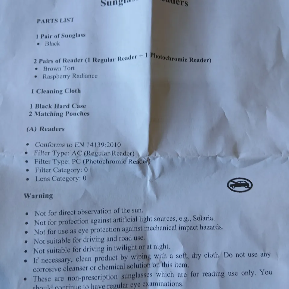 HUMMINGBIRD SUNGLASSES & READERS SET – BLACK POLARISED SUNGLASSES + 2 READING GLASSES (BROWN TORT & RASPBERRY RADIANCE) WITH CASE, POUCHES & CLOTH 