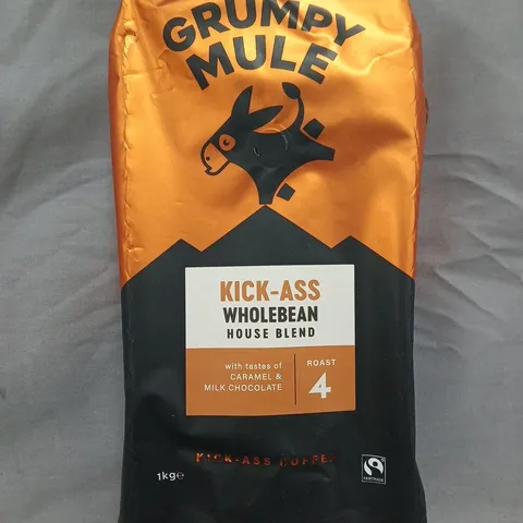 GRUMPY MULE KICK-ASS WHOLEBEAN HOUSE BLEND COFFEE (1KG)