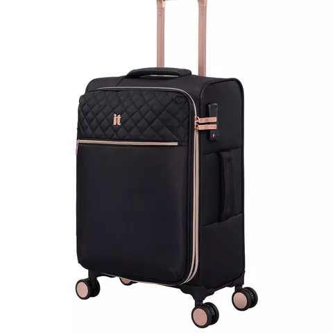 IT LUGGAGE DIVINITY BLACK CABIN SUITCASE WITH TSA LOCK 
