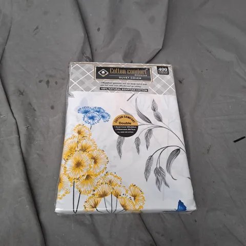 COTTON COMFORT FLORAL DUVET SET - DOUBLE
