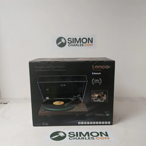 LENCO LBT-225WA TURNTABLE WITH GLASS PLATTER β BLUETOOTH, BOXED