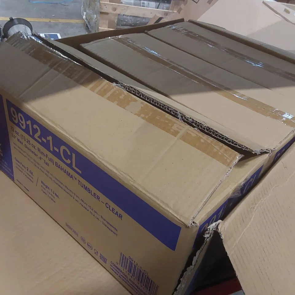 BOX CONTAINING APPROXIMATELY 65x BRAND NEW BOXED 355ML BAHAMA TUMBLERS