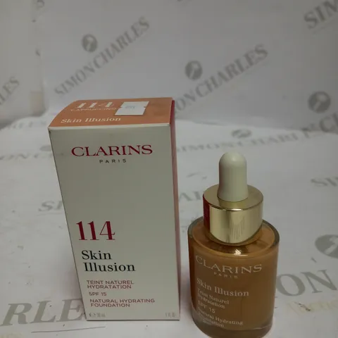 CLARINS SKIN ILLUSION FOUNDATION SHADE 114 CAPPUCCINO