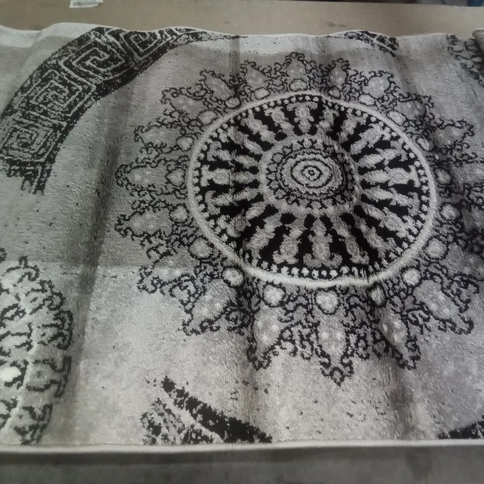 PACO TIBESTI GREY RECTANGLE RUG 80X150CM