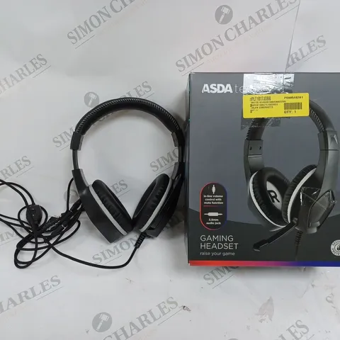 BOXED GAMING HEADSET IN BLACK  - 3.5MM AUDIO JACK