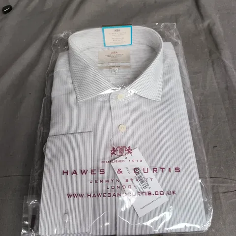HAWES & CURTIS MEN'S DRESS SHIRT – LIGHT BLUE PINSTRIPE - SIZE 37