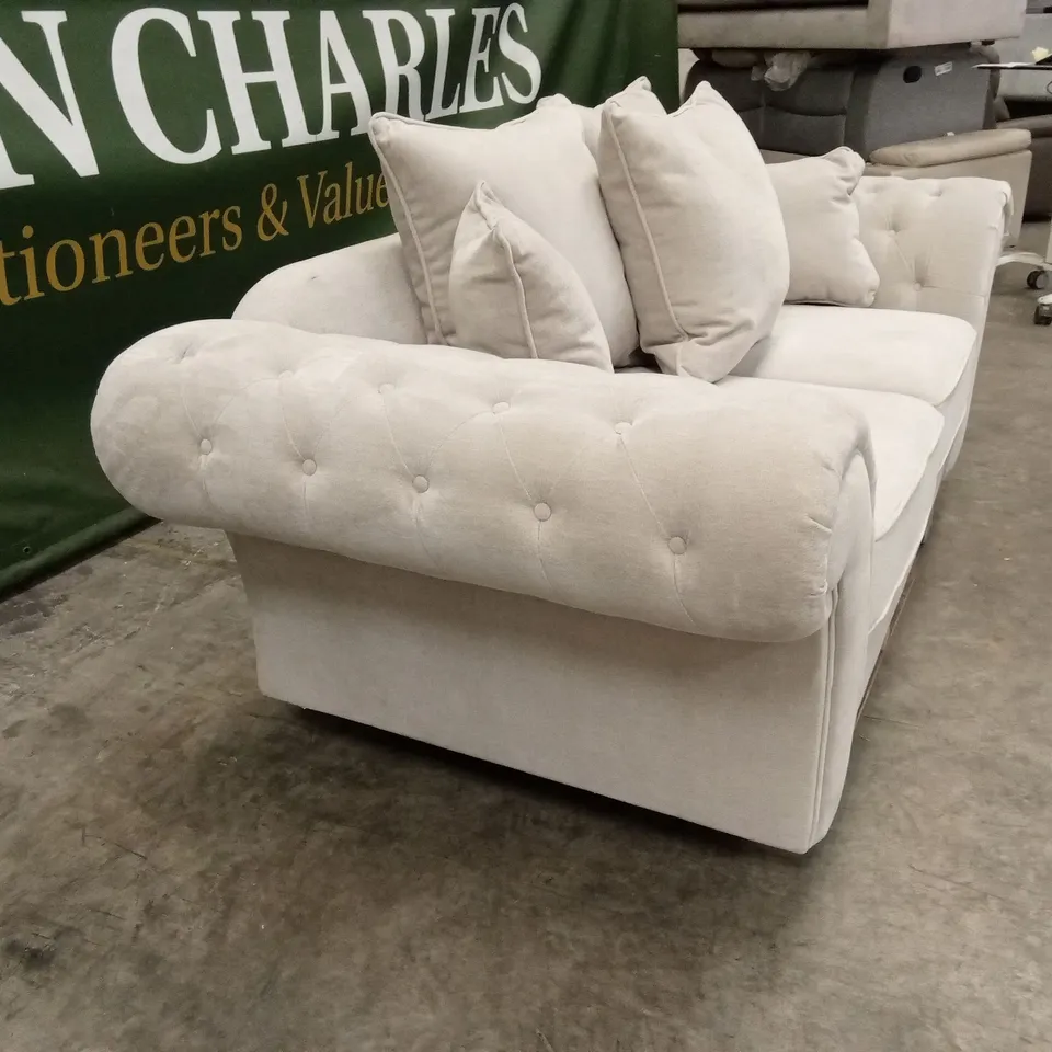 WINDSOR 2 SEATER FABRIC SCATTER BACK SOFA - NATURAL RRP £899