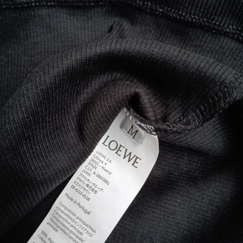 LOEWE BLACK SLEEVELESS TOP, COTTON, SIZE M