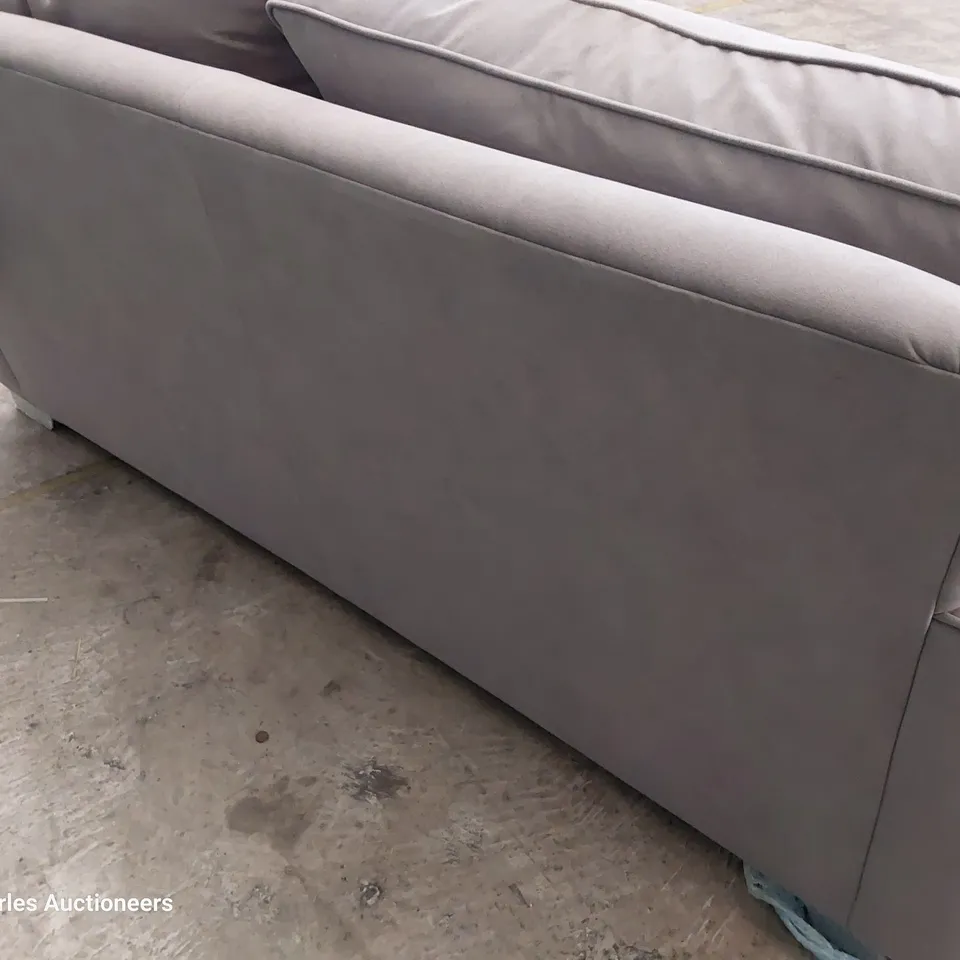 QUALITY BRITISH DESIGNER LOUNGE Co. JOSIE 2.5 SEATER SOFA GREY PLUSH FABRIC 