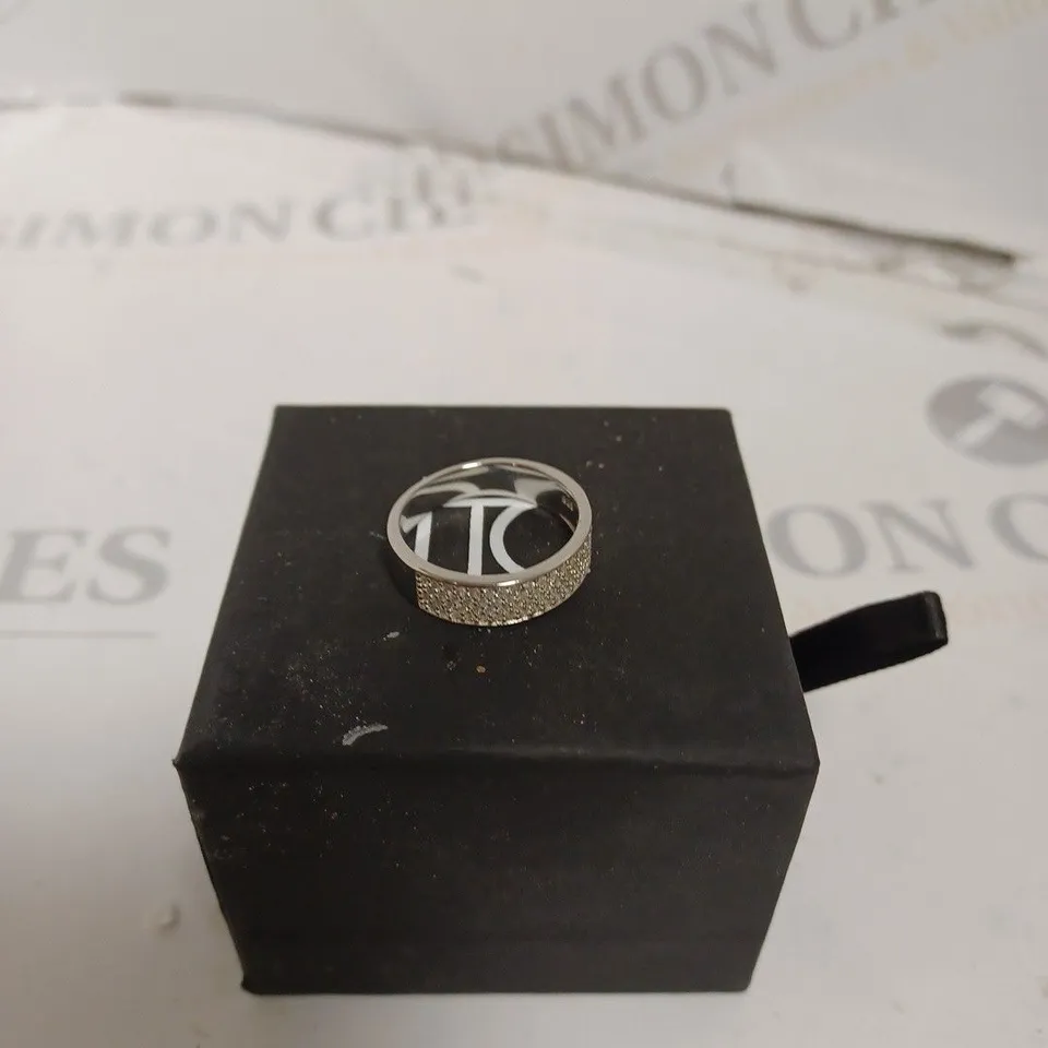 TJC WHITE MOISSANITE SILVER RING 