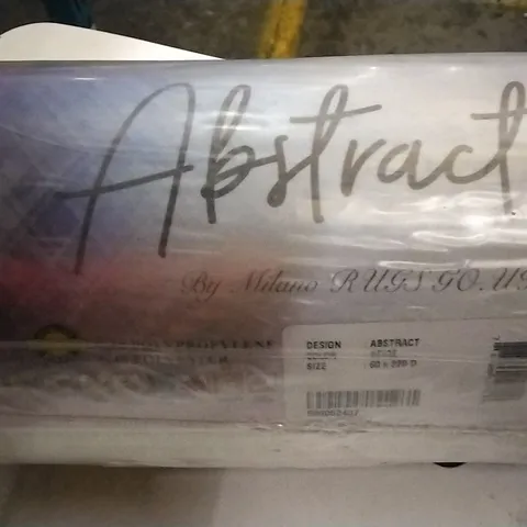 BAGGED & ROLLED ABSTRACT BEIGE RUG 60 × 220cm