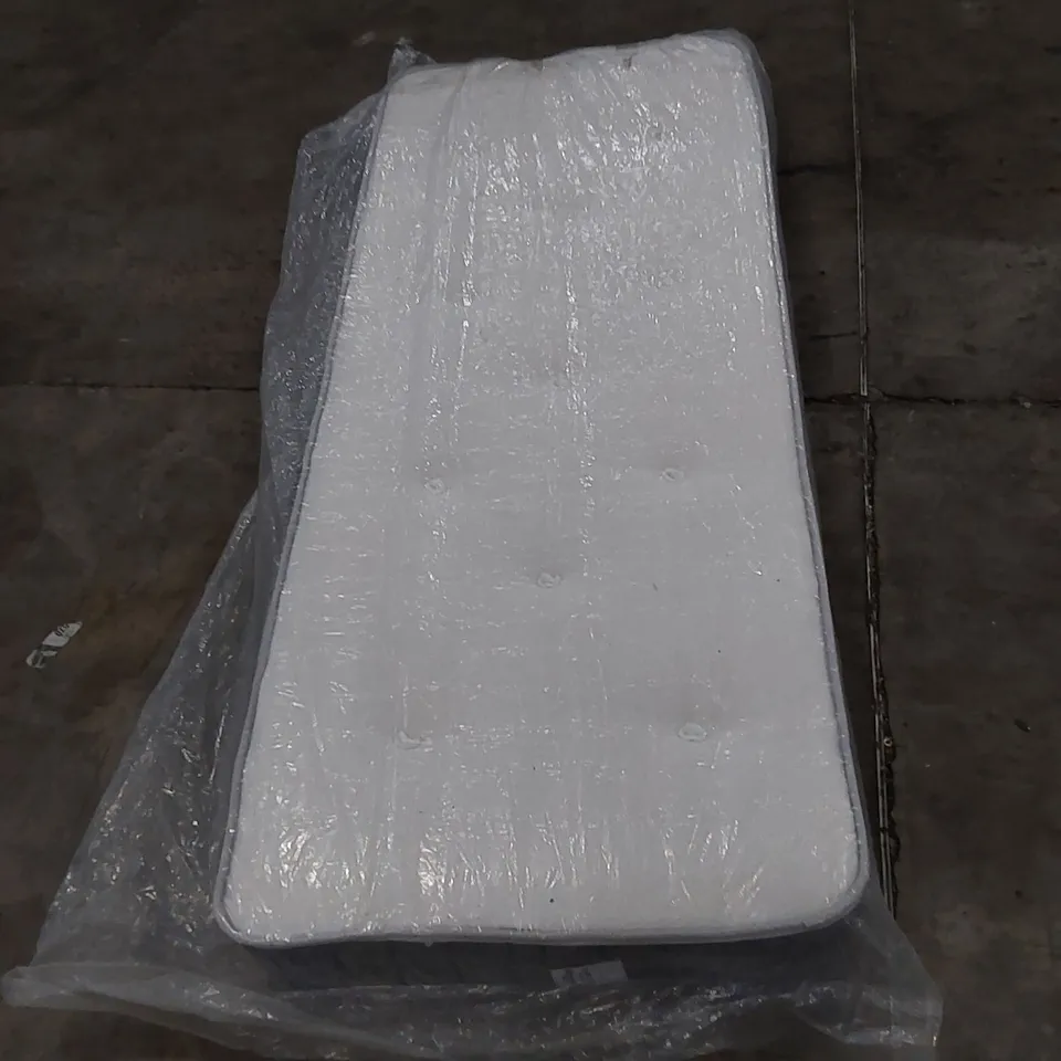 QUALITY BAGGED 2'6" SMALL SINGLE NATURAL OPEN COIL MATTRESS 