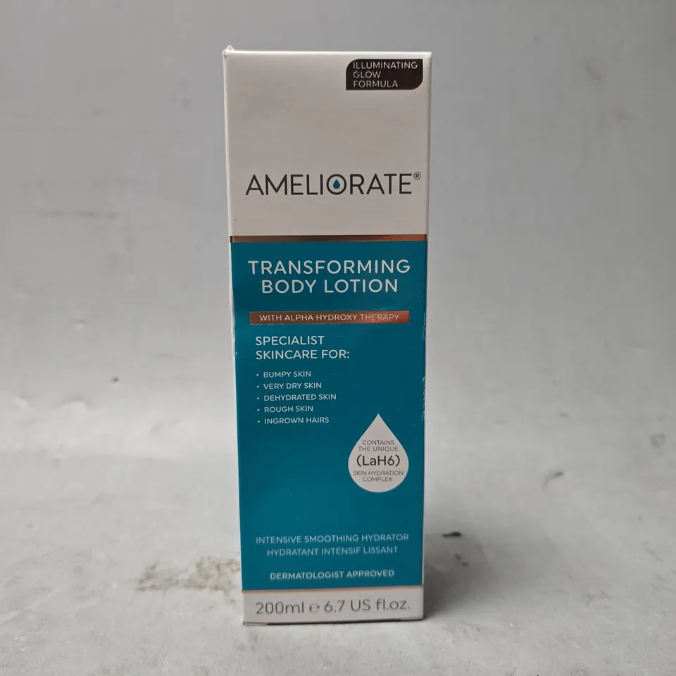 AMELIORATE TRANSFORMING BODY LOTION ILLUMINATING GLOW FORMULA 200ML