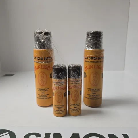 SKIN LIGHT COCOA BUTTER BODY LOTION & BEAUTY OILS – 4 PIECE SEALED SET